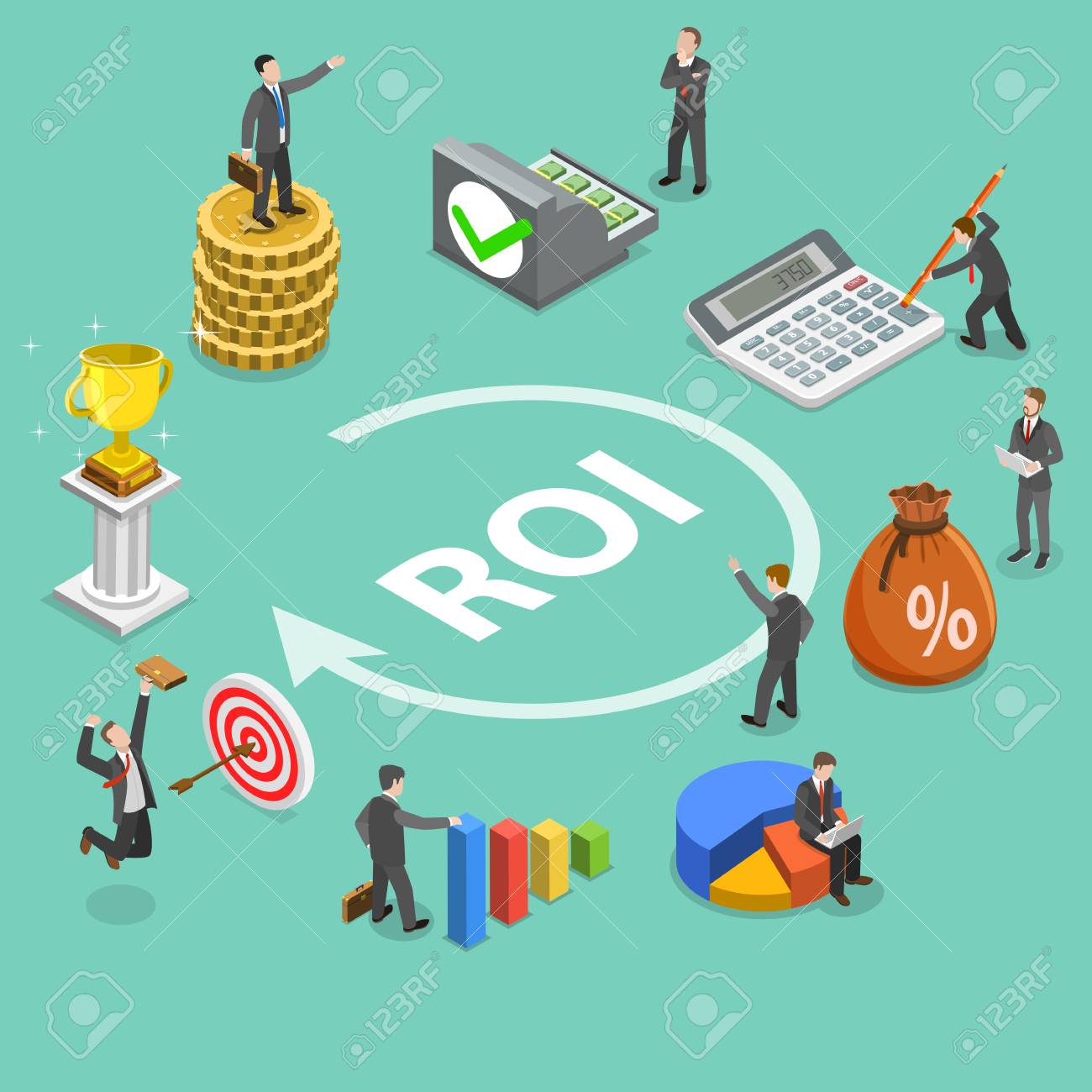 Return on investment flat isometric vector concept - 96272270 Return on investment flat isometric vector concept - 96272270