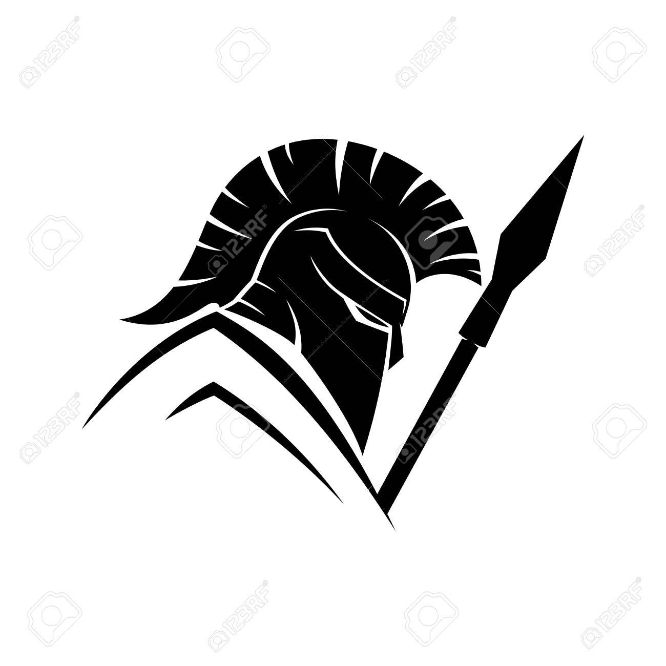 Spartan With Shield And Spear. Royalty Free SVG, Cliparts, Vectors, and  Stock Illustration. Image 69931905., image size:1300x1300
