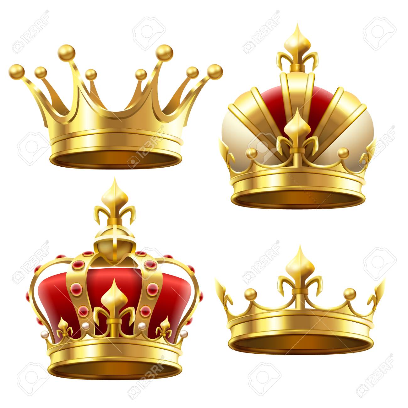 realistic gold crown crowning
