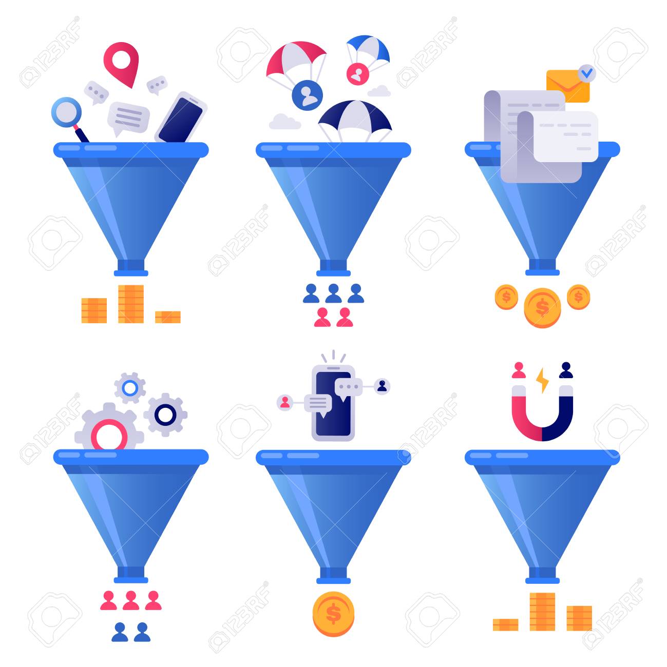 stock illustration business pipeline