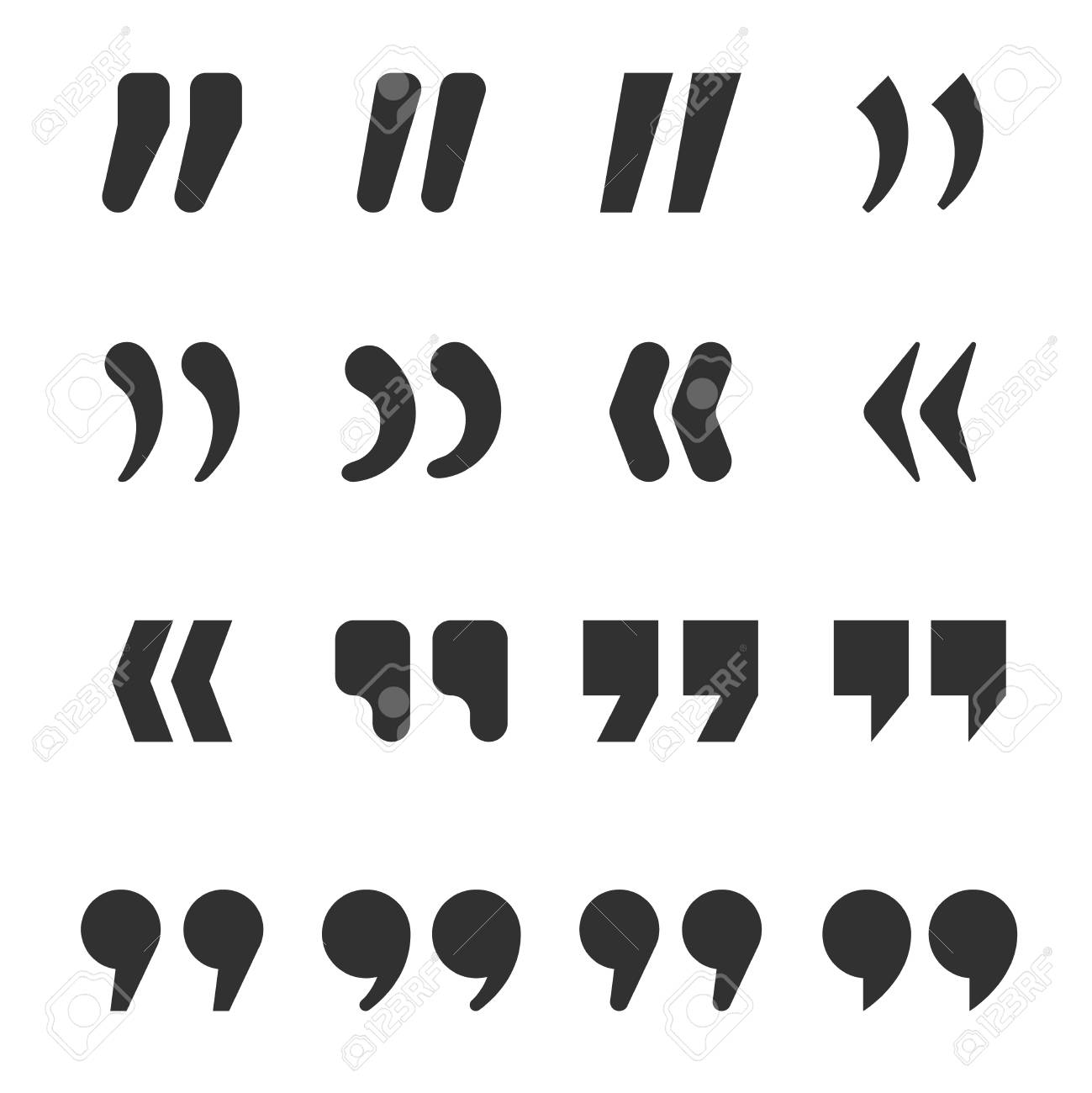 quotes icons quote marks comma speech excerpt remark icon and quotes and commas