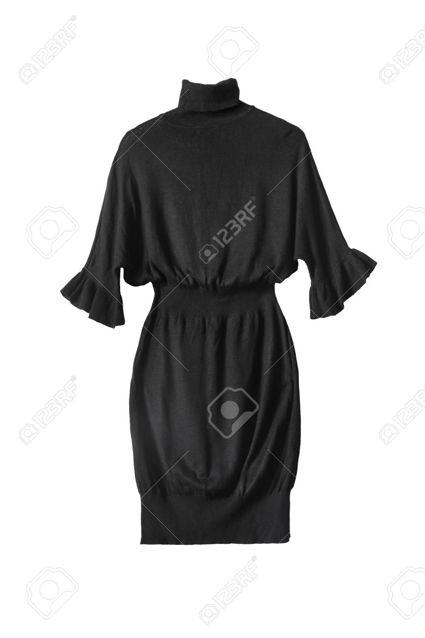 robe noire drapée