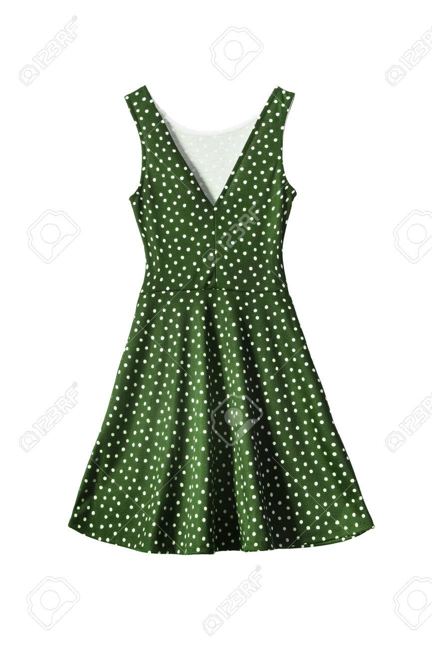 robe verte pois