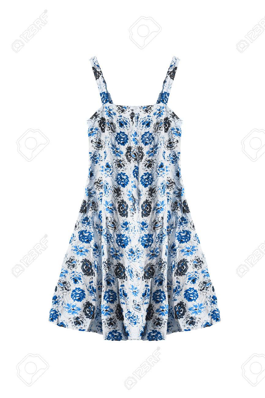 white and blue sundress