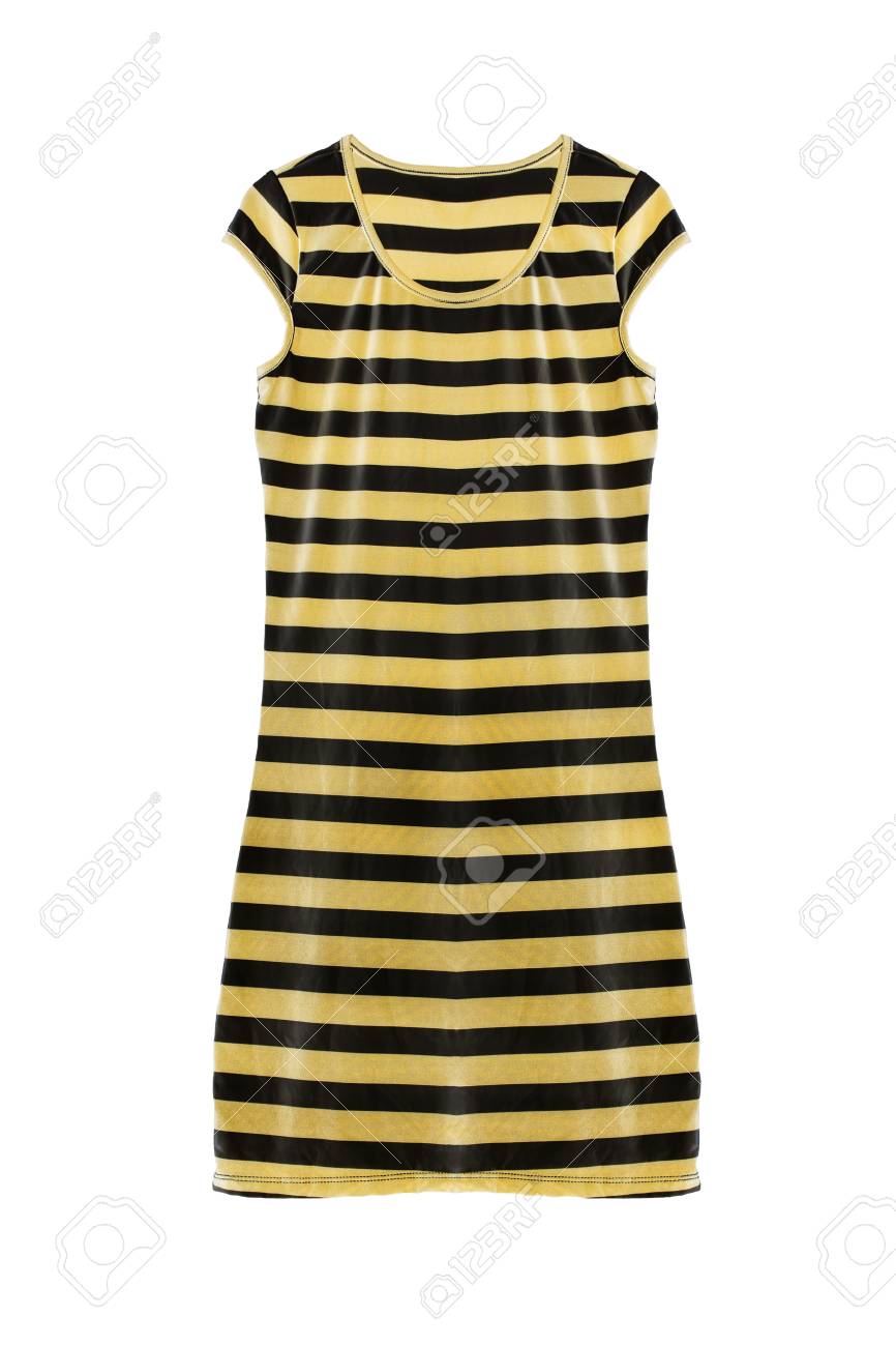 Black and yellow striped dress Clearance
