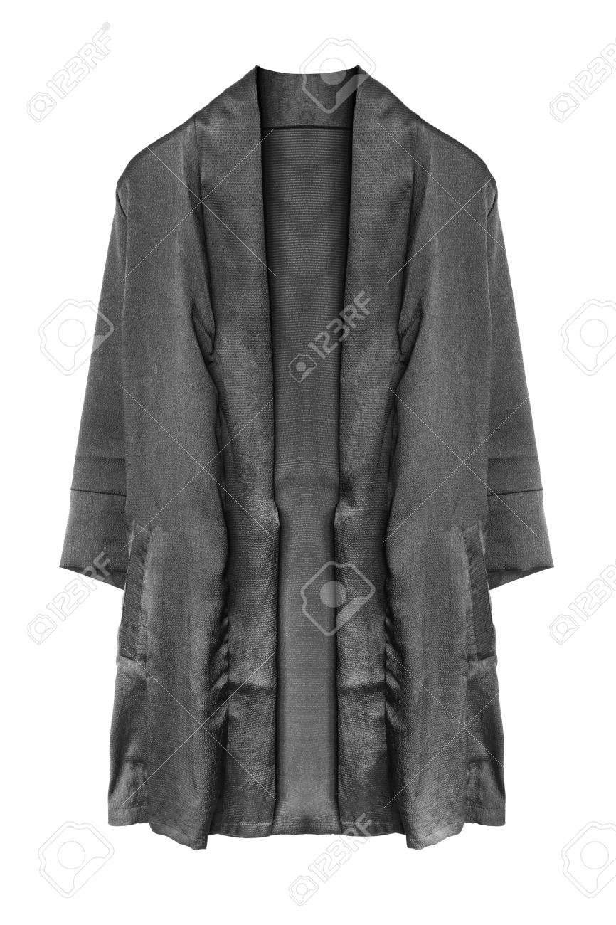 black silk kimono jacket