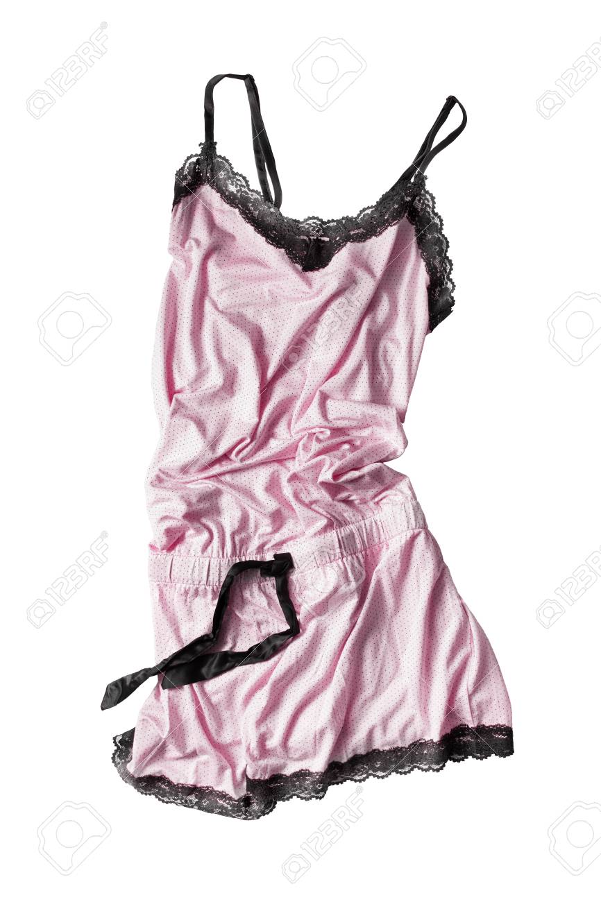 pink silk nightdress
