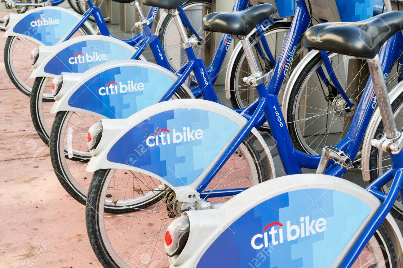 Citi Bike Miami >> Bicycles Parked In A Row At City Bike Station In South Beach Citi Bike Miami >> Bicycles Parked In A Row At City Bike Station In South Beach