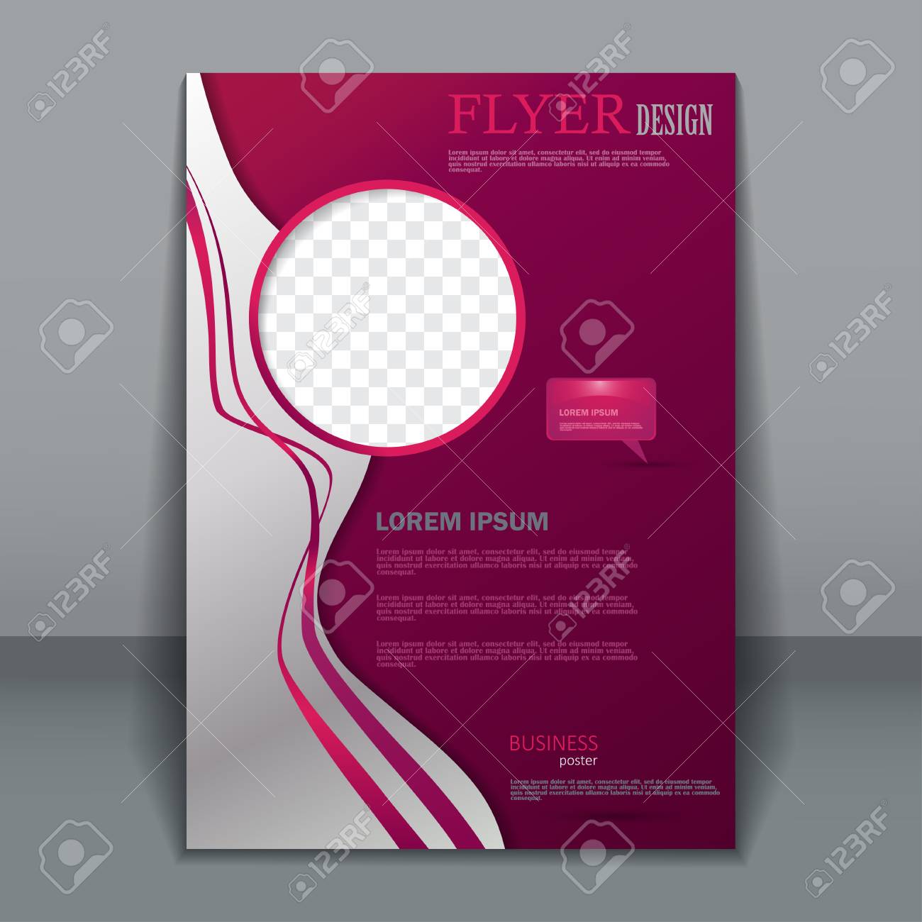 vector vertical flyer template for design editable a4 poster