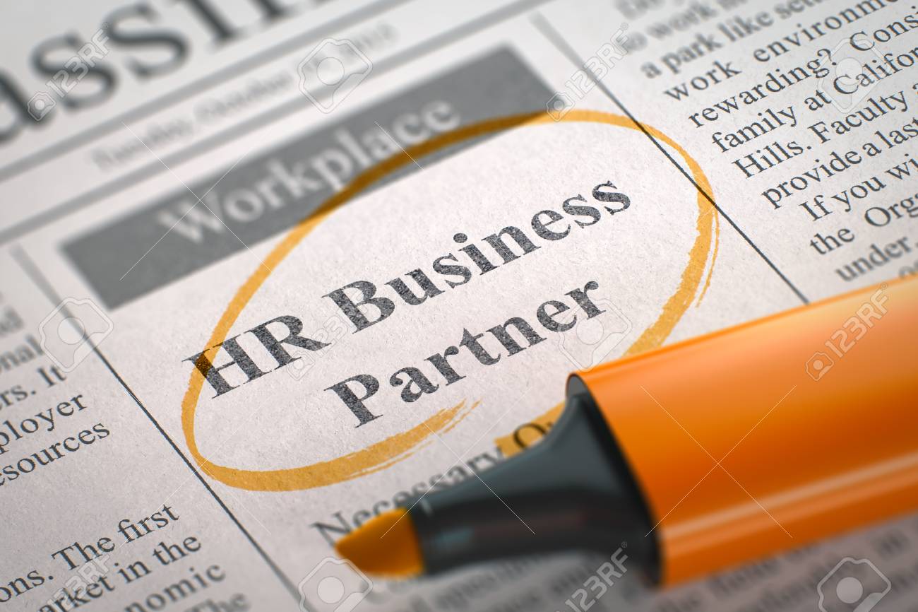 hr business partner newspaper with the small advertising circled hr business partner