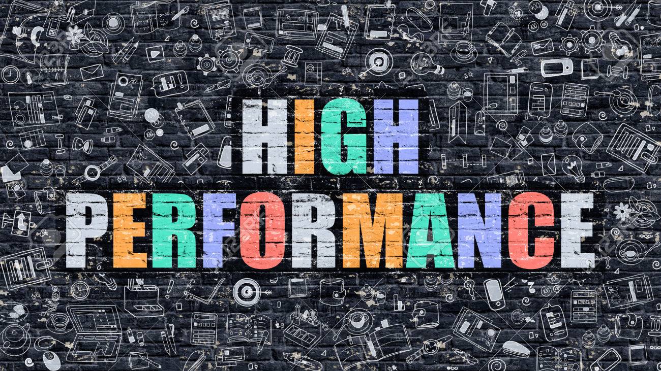 Concepto De Alto Rendimiento Ilustracion Moderna Multicolor Alto