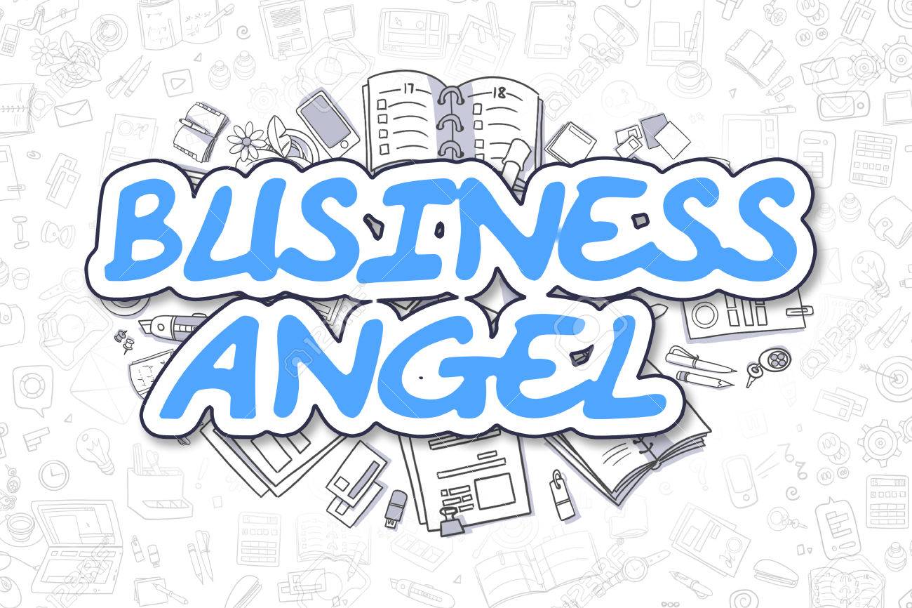 business angel sketch business illustration blue hand drawn angel sketch