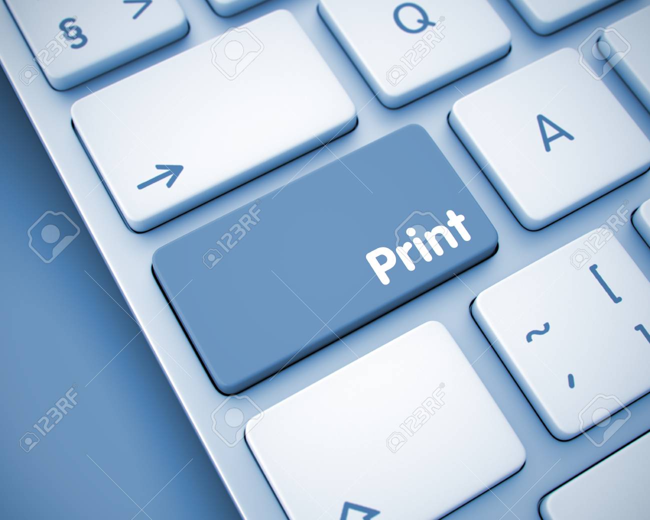 Message On Keyboard Enter Button For Print Concept Online Service
