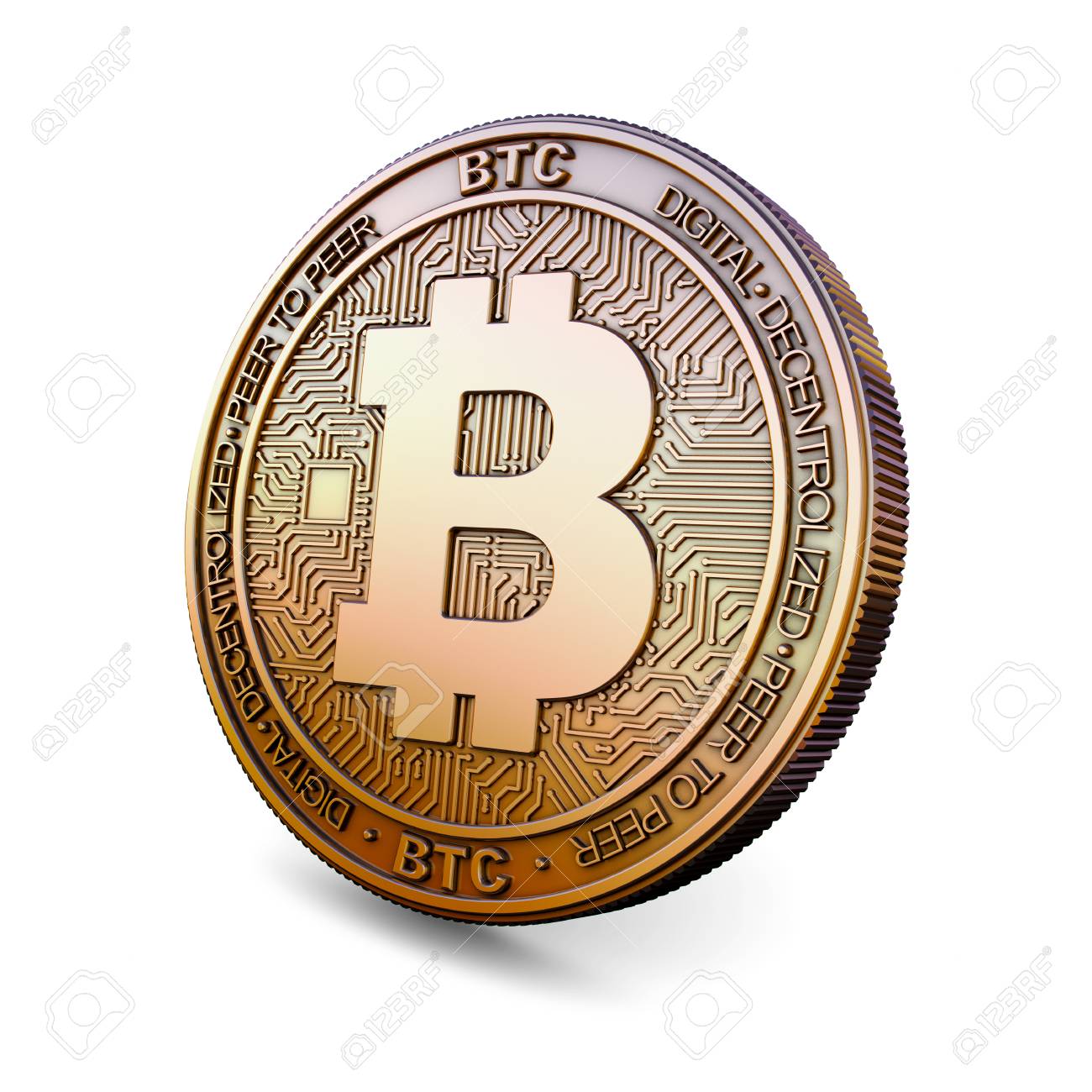 Bitcoin - Cryptocurrency Coin. 3D Rendering Stock Photo, Picture and  Royalty Free Image. Image 101490671.