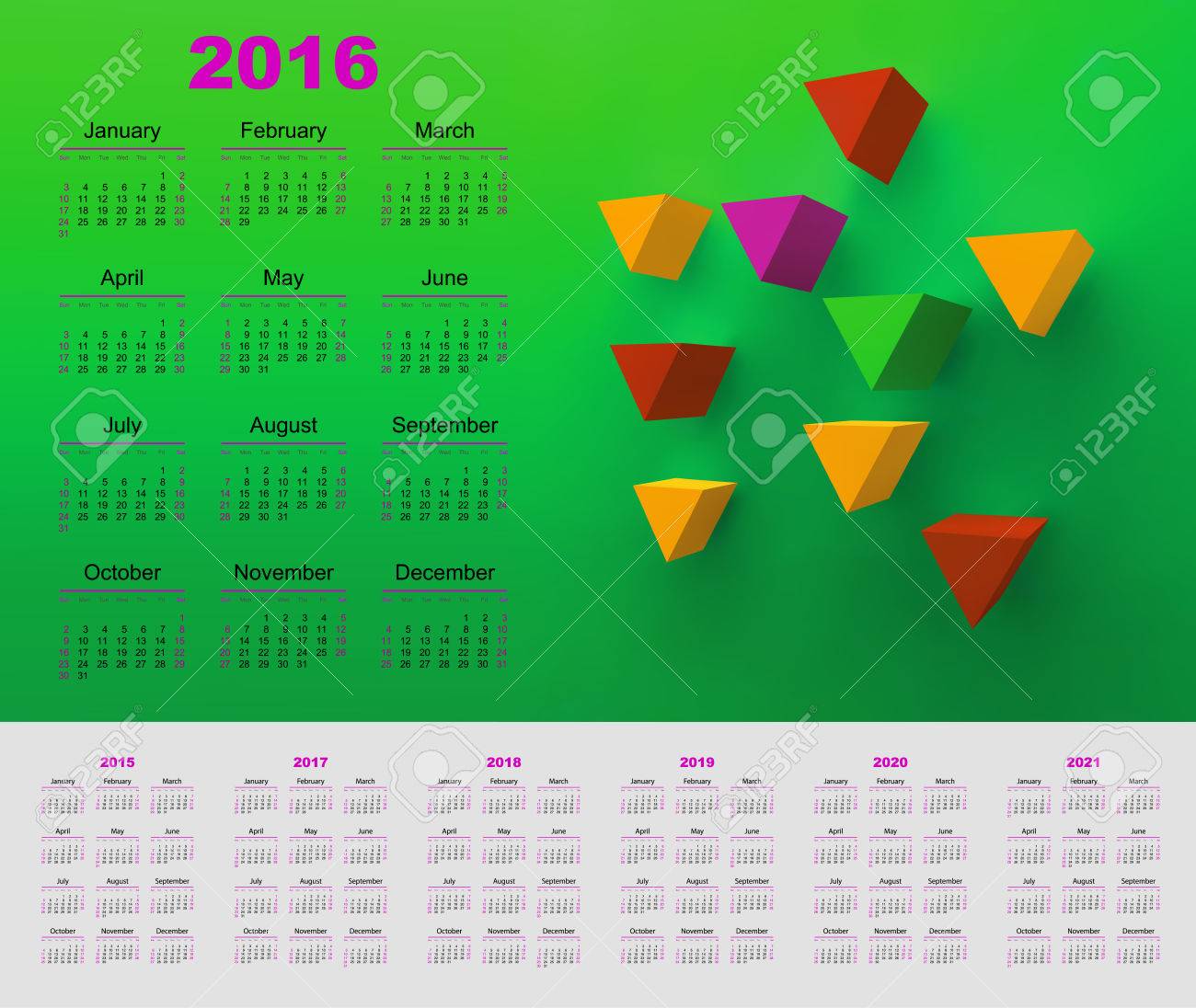 3 Year Calendar 2016 2023 Calendar 2015, 2016, 2017, 2018, 2019, 2020, 2021, 2022, 2023, 2024, 2025,  2026, 2027 Year. Week Starts From Sunday. Vector Illustration. Royalty Free  Svg, Cliparts, Vectors, And Stock Illustration. Image 38150034.