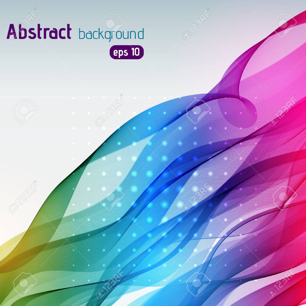 カラフルな滑らかな光のライン背景 虹色 ベクトル図 のイラスト素材 ベクタ Image