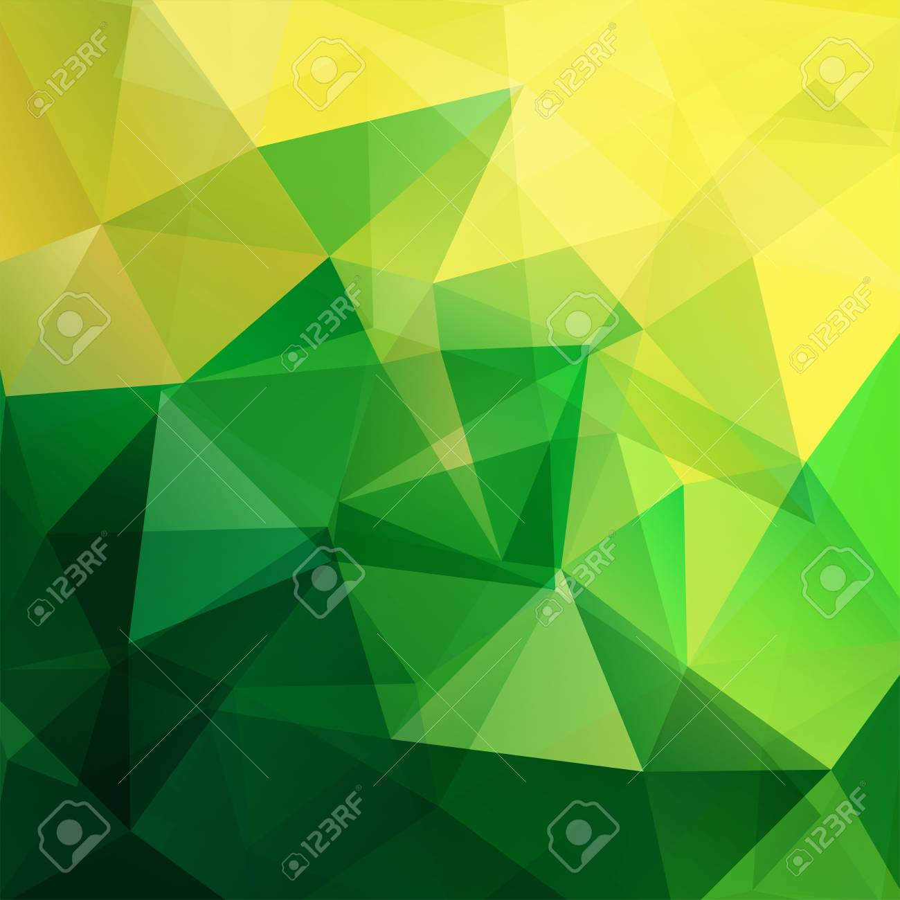 Fondo Abstracto Que Consiste En Triangulos Diseno Geometrico Para Presentaciones De Negocios O Flyer De Banner De Plantilla Web Ilustracion Vectorial Amarillo Colores Verdes Ilustraciones Vectoriales Clip Art Vectorizado Libre De Derechos