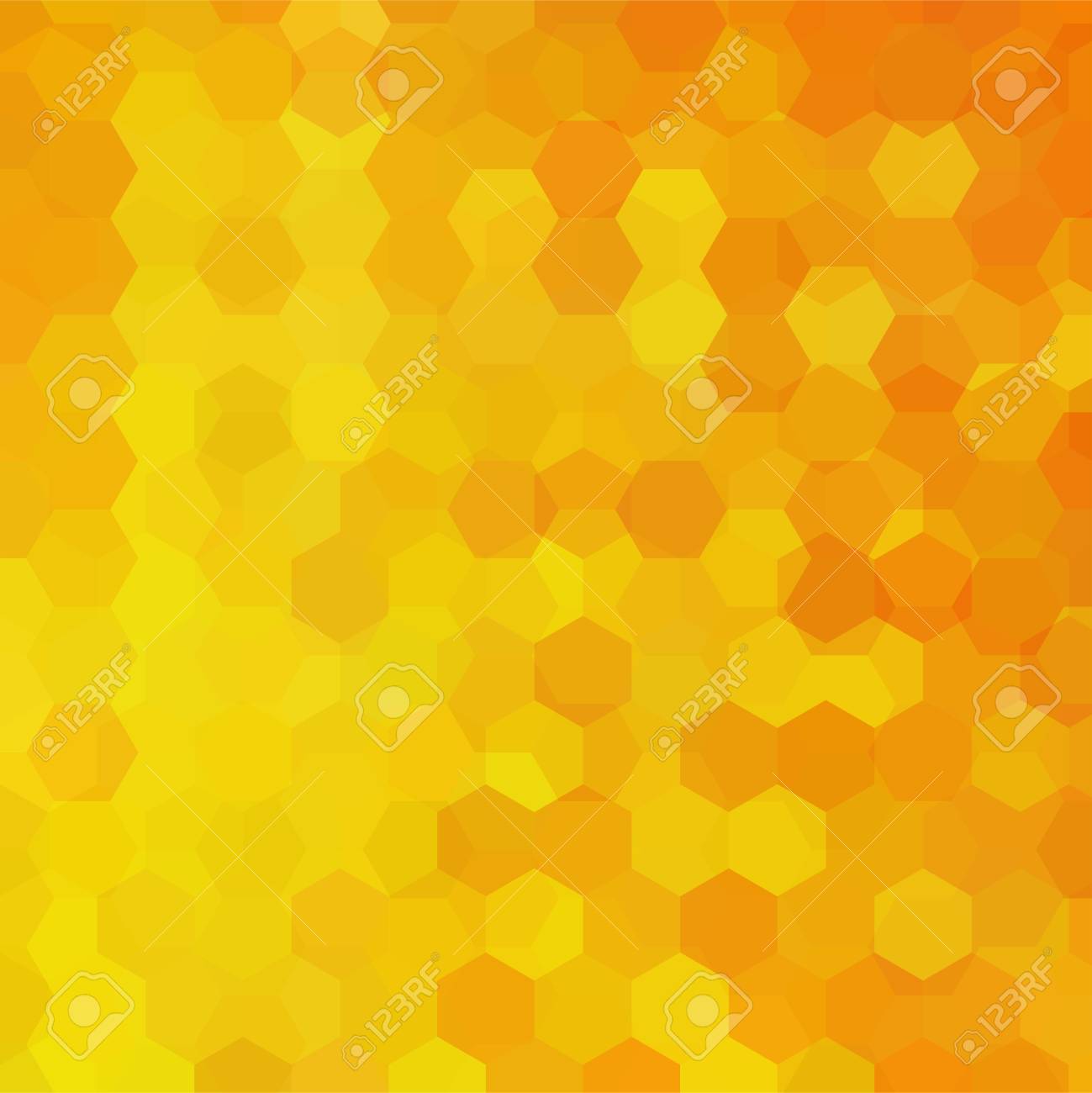 Fondo Abstracto Que Consiste En Hexagonos Amarillos Anaranjados Diseno Geometrico Para Las Presentaciones Del Negocio O El Aviador De La Bandera De La Plantilla De La Tela Ilustracion Del Vector Ilustraciones Vectoriales