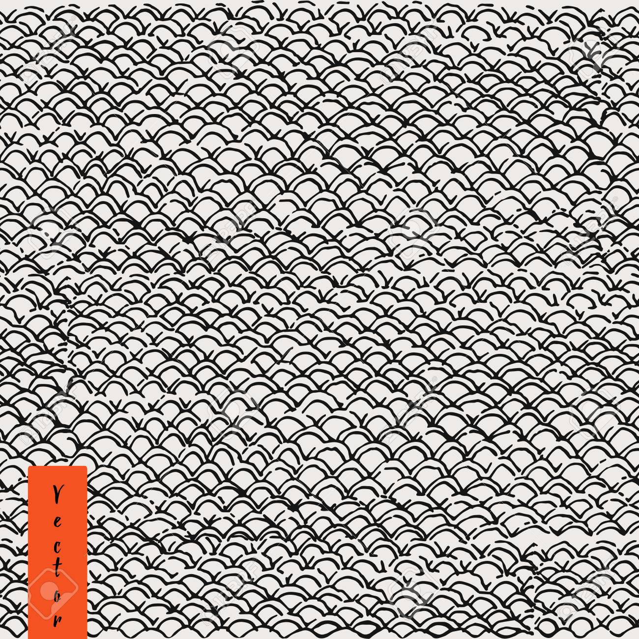 手描きの魚肌パターン ベクトルの あなたのデザインの海洋の背景 魚のテクスチャです シームレス パターン魚の鱗 のイラスト素材 ベクタ Image