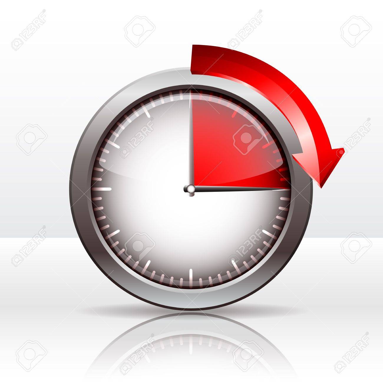 timer clock 15 minutes vector illustration royalty free cliparts