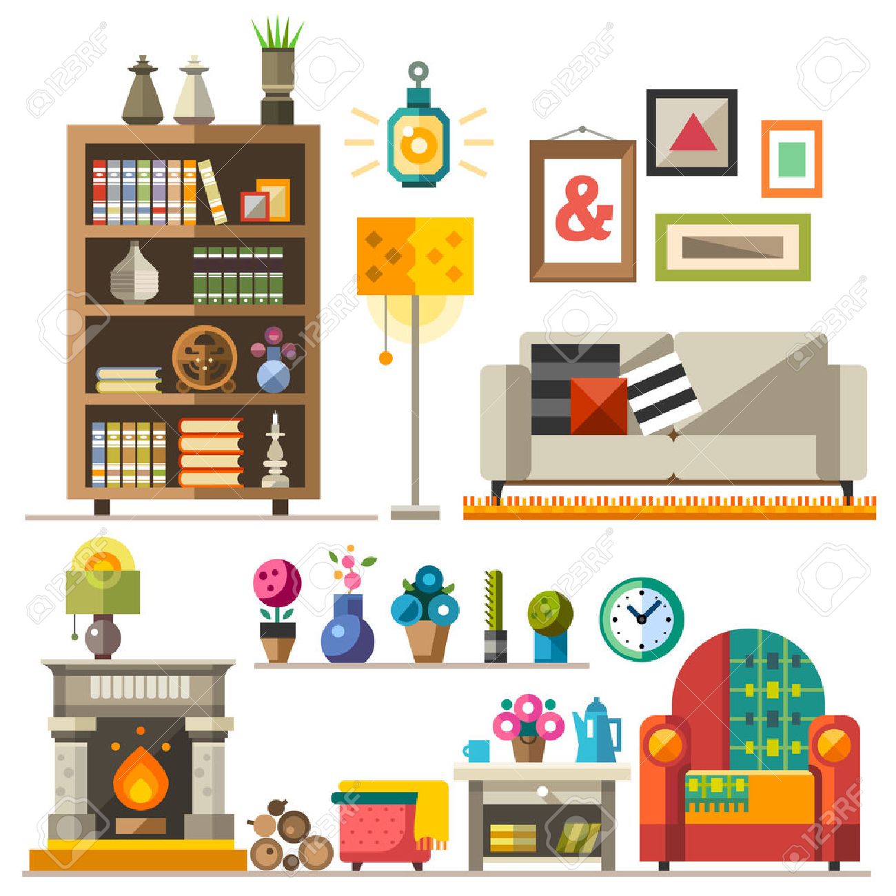 wohnmöbel innenarchitektur küche wohnmöbel innenarchitektur satz von elementen wardrobebookcase sofa kamin uhr lampe blumen bilder von wardrobebookcase wohnmöbel innenarchitektur küche wohnmöbel innenarchitektur satz von elementen wardrobebookcase sofa kamin uhr lampe blumen bilder von wardrobebookcase