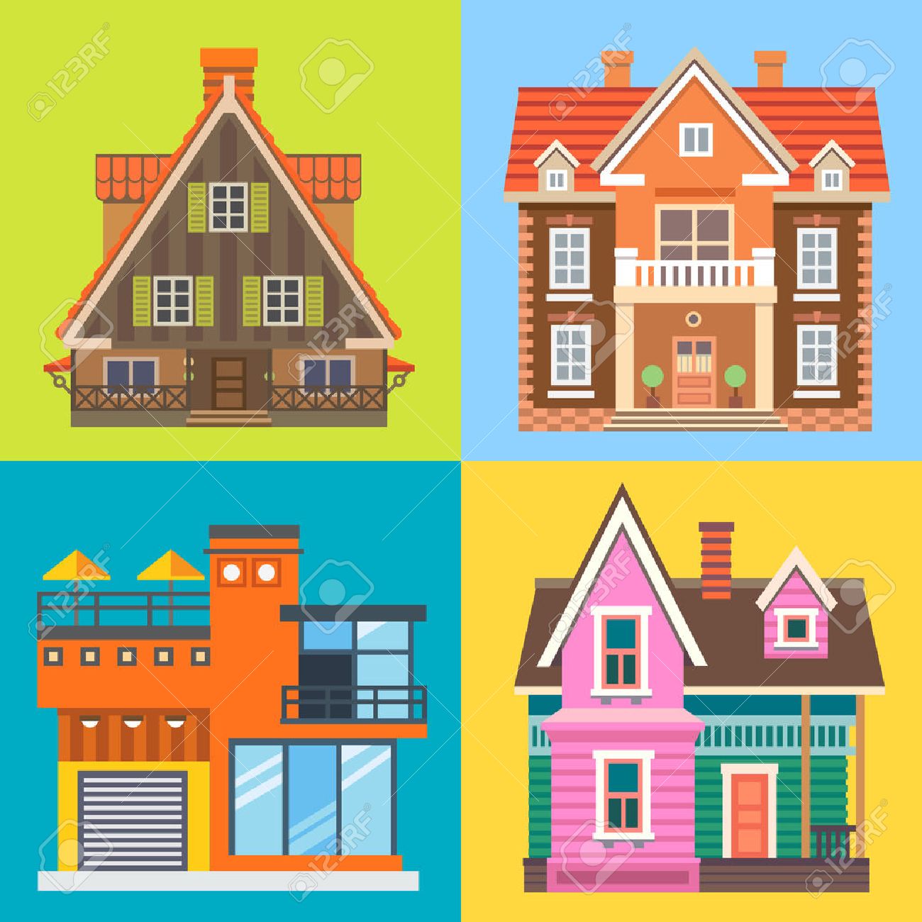 Verschiedene Gebaude Haus Modernes Haus Haus Holzerne Landhaus