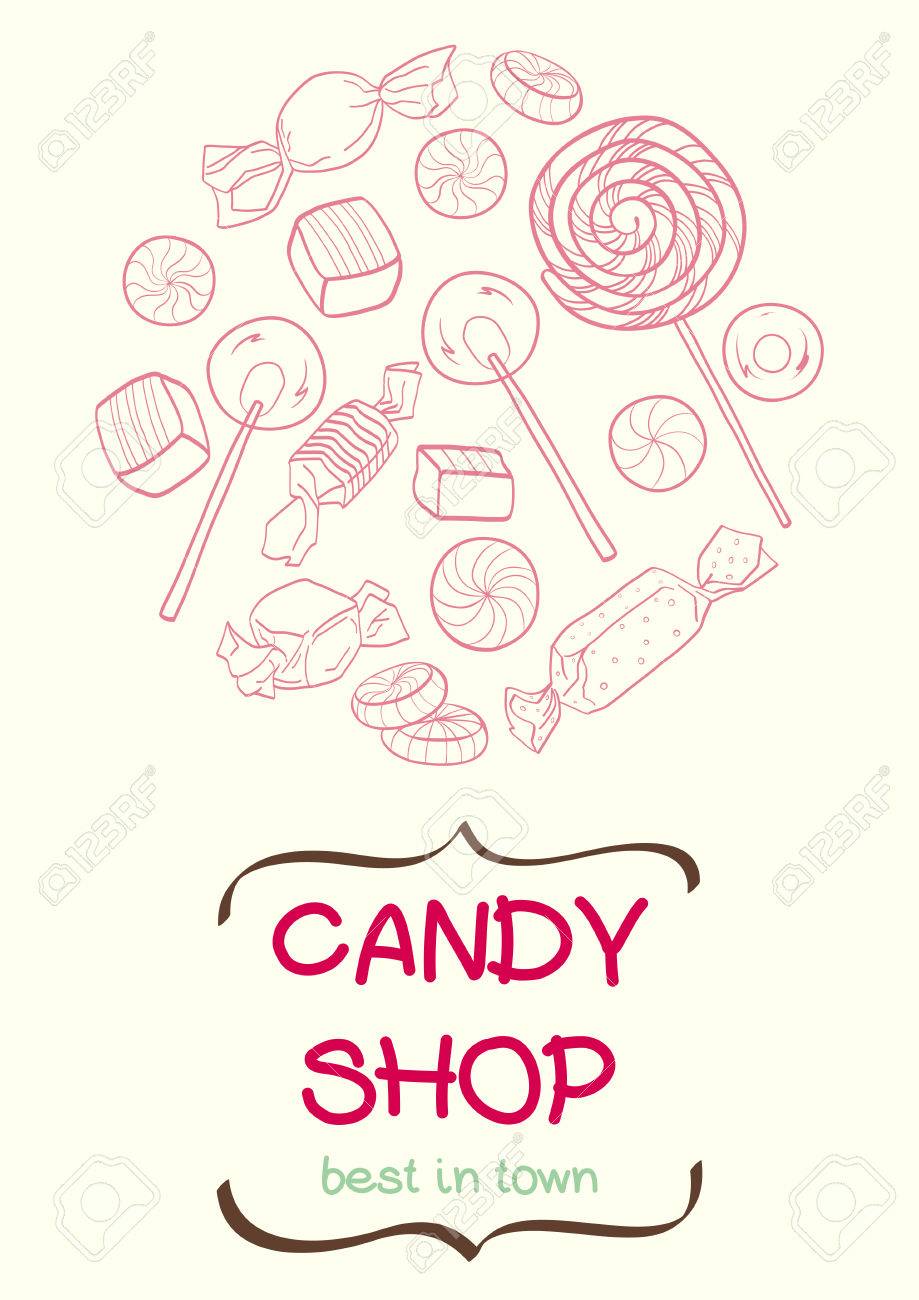 手描き落書きお菓子のかわいいセットです キャンディ コレクションと漫画のポスター のイラスト素材 ベクタ Image 手描き落書きお菓子のかわいいセットです キャンディ コレクションと漫画のポスター のイラスト素材 ベクタ Image