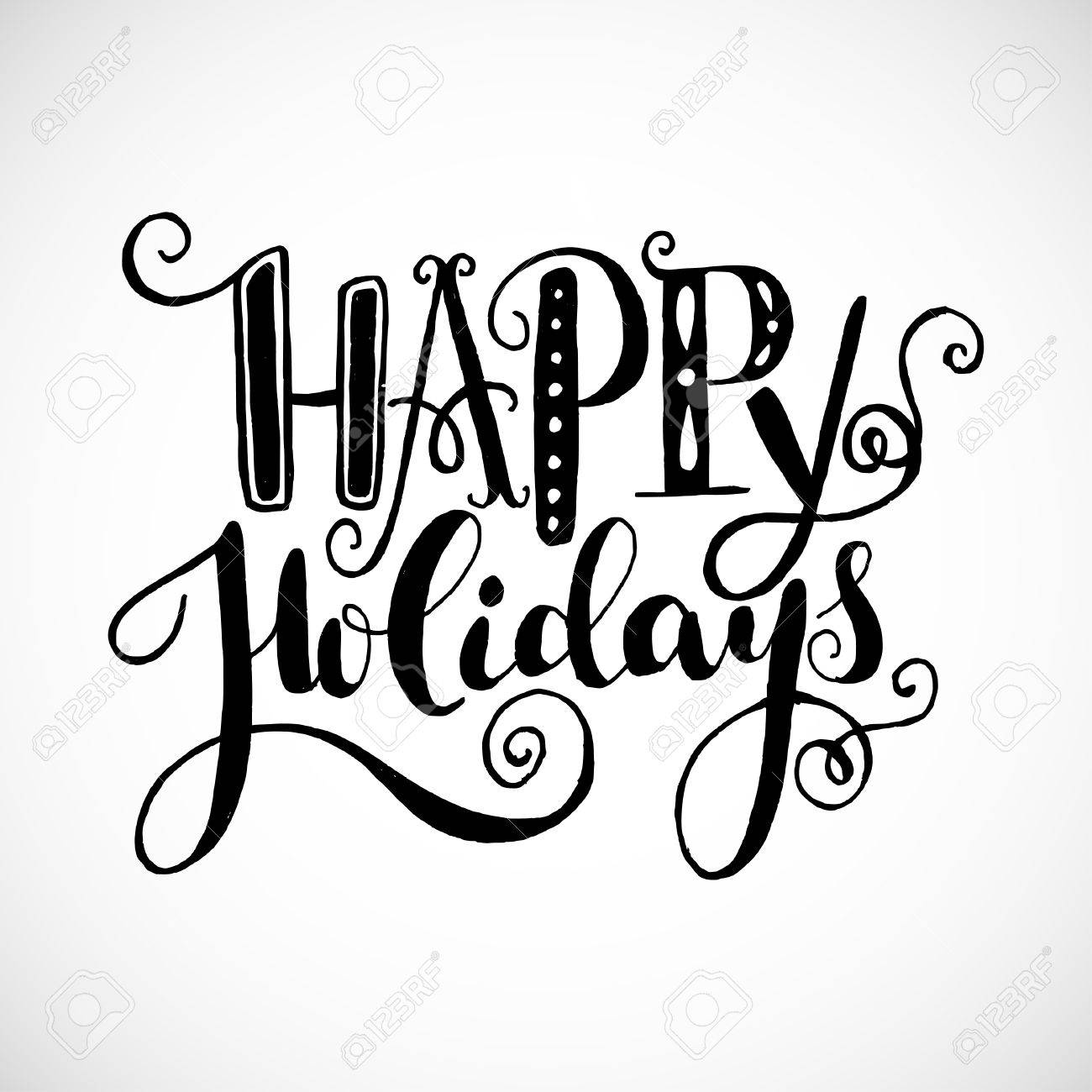 happy holidays white background