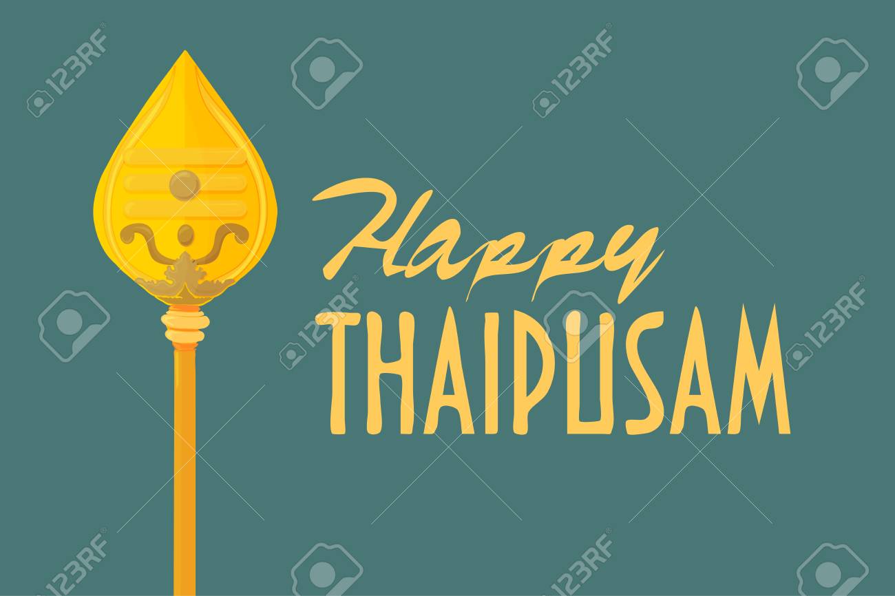 Vector Illustration For Tamil Community: Happy Thaipusam Greeting ...