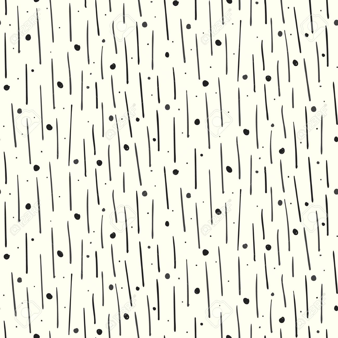 手は、クリーム色の背景のシームレスなパターンで黒の線とドットを描画