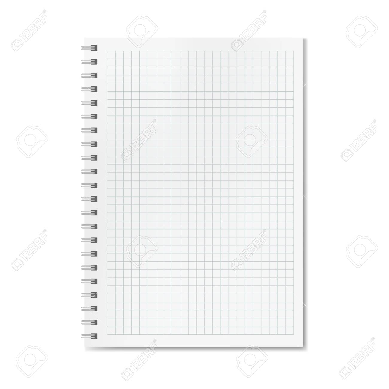 a vector realistic quadrille or graph ruled notebook copybook quad paper