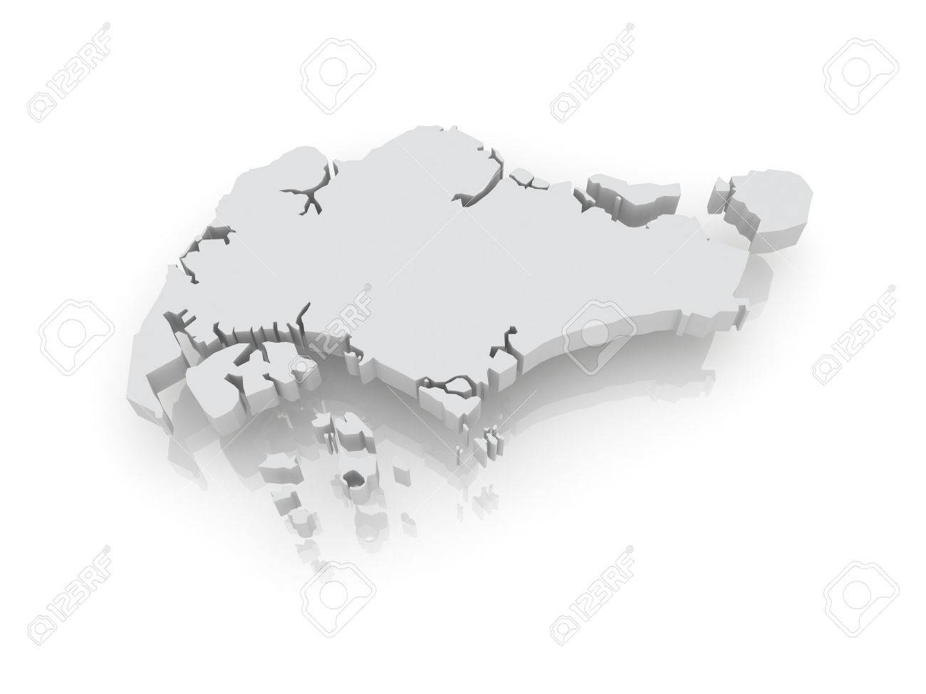 3d Map Of Singapore Map Of Singapore. 3D Stock Photo, Picture And Royalty Free Image. Image  25972061.