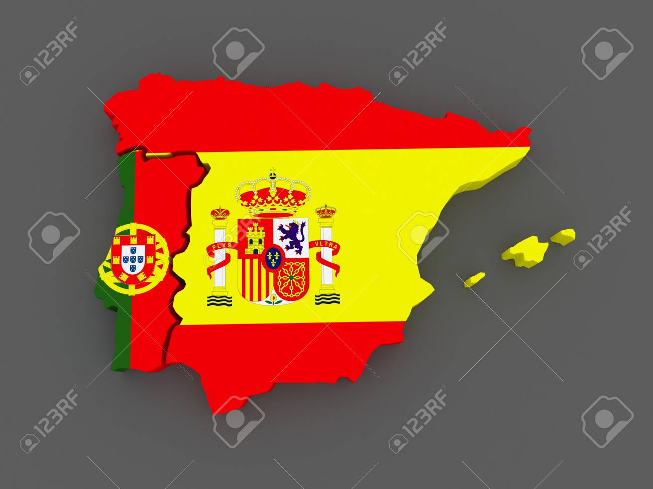 6,029 Spain Portugal Map Images, Stock Photos, 3D objects