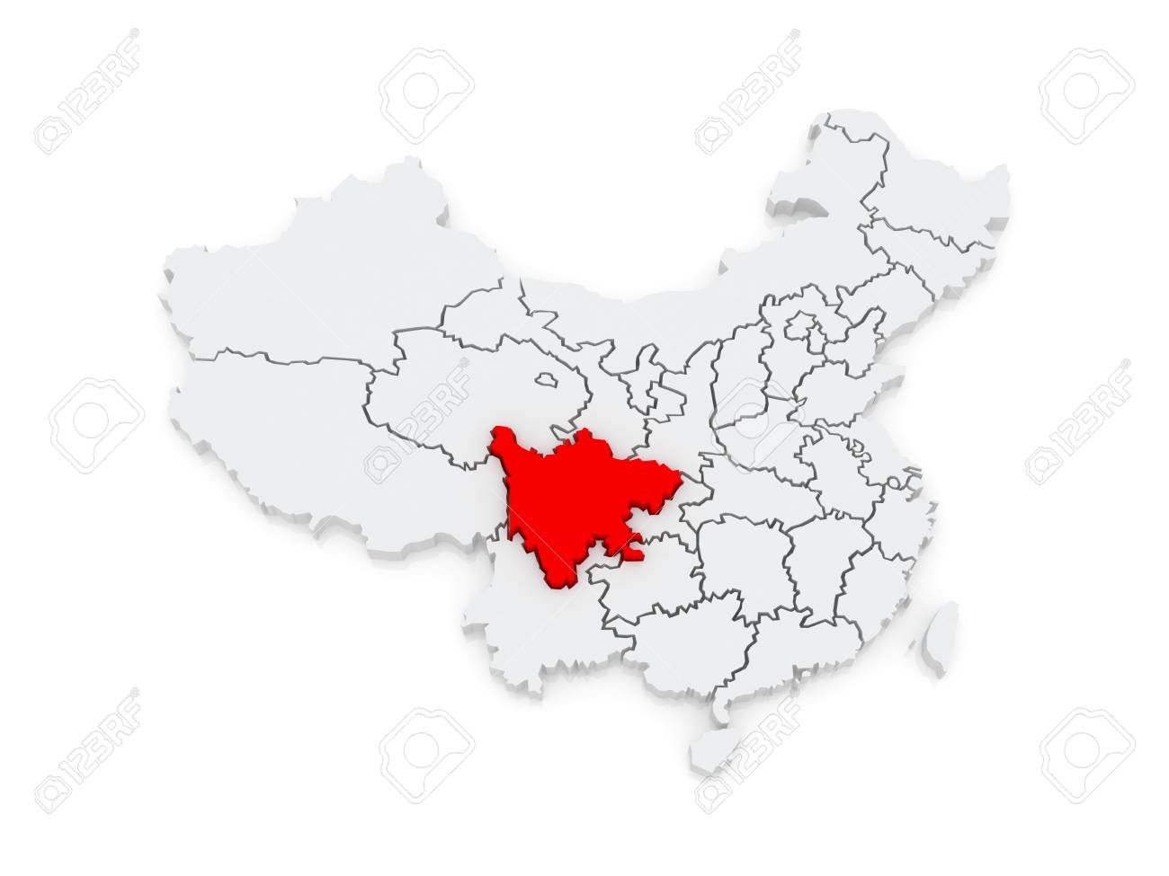 Карта китая сычуань