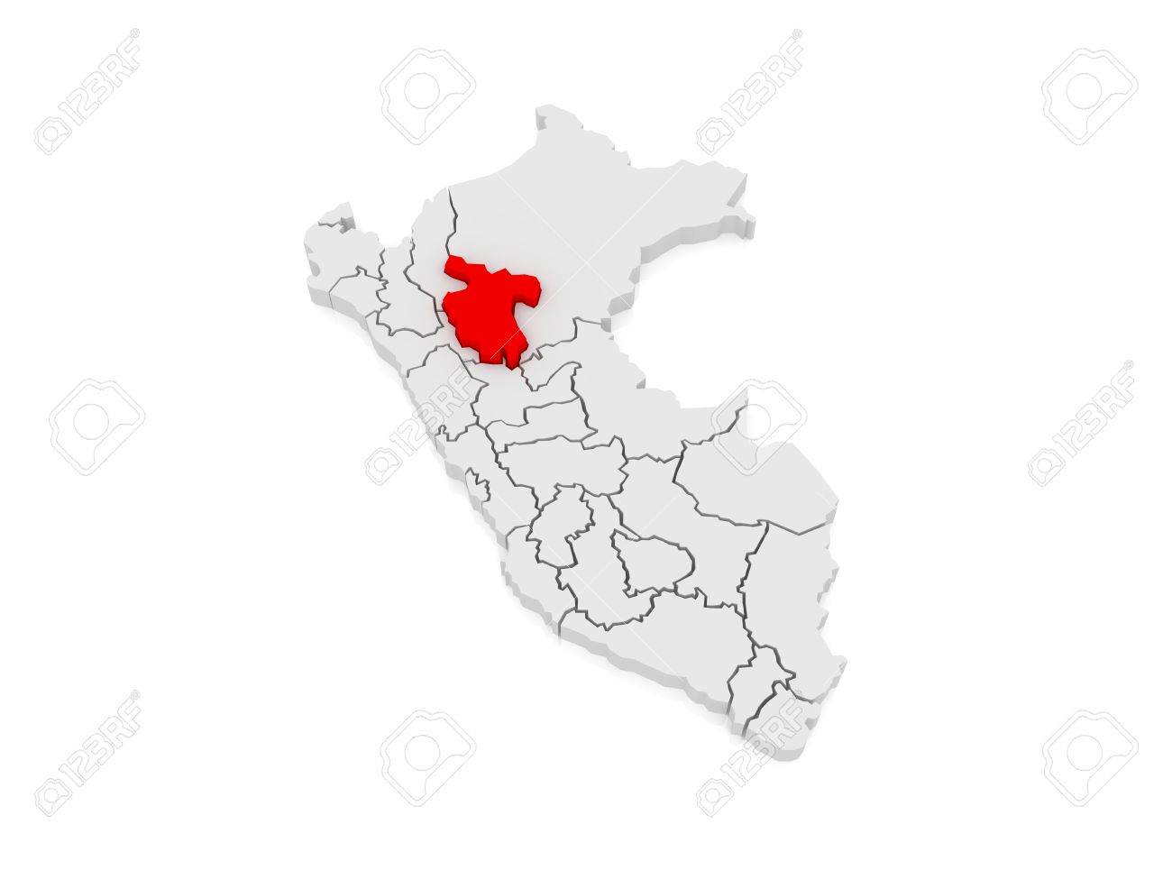 San Martin Peru Map Map Of San Martin. Peru. 3D Stock Photo, Picture And Royalty Free Image.  Image 29602812.