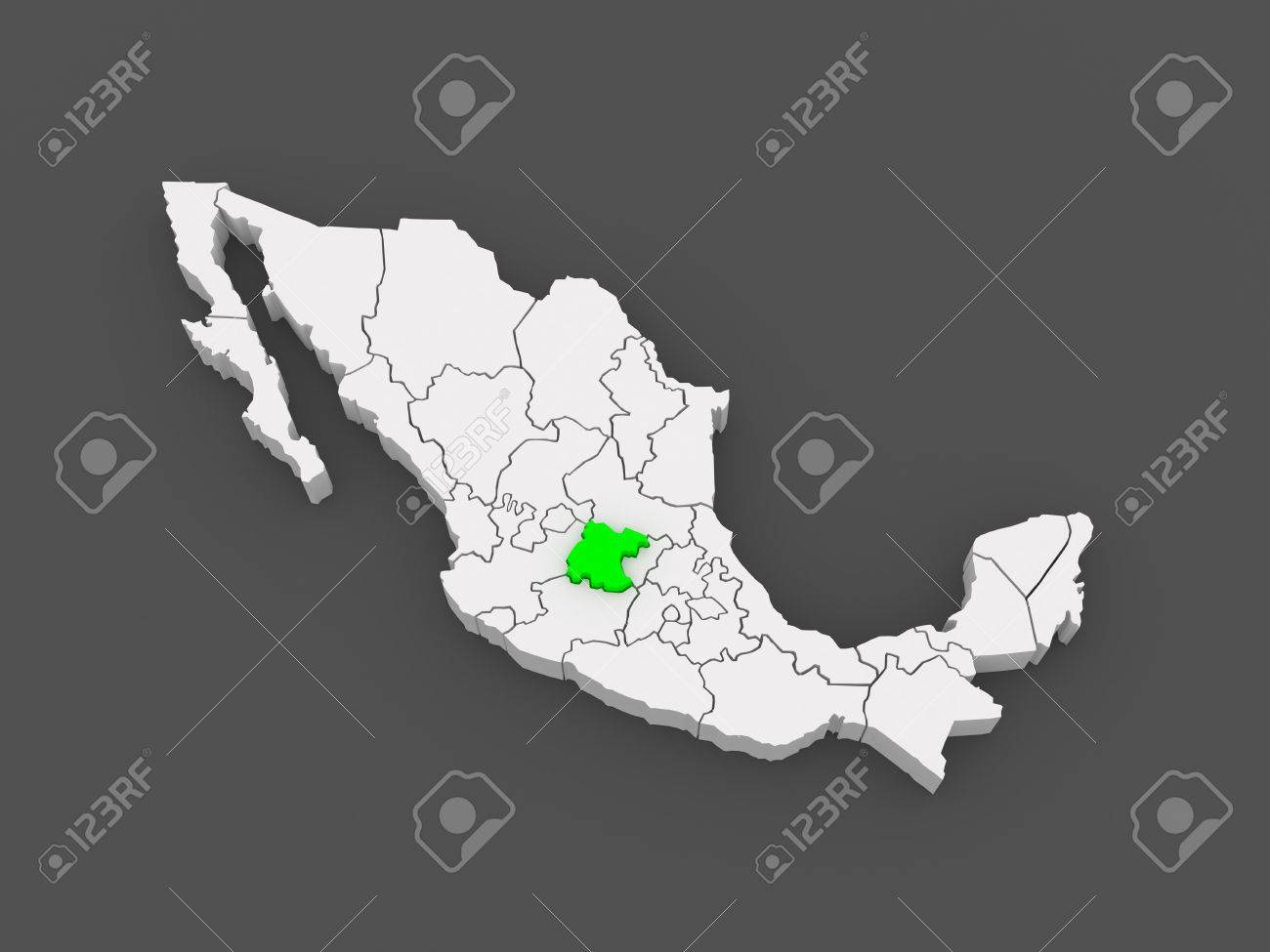 Mapa De Gto Mexico Map Of Guanajuato. Mexico. 3D Stock Photo, Picture And Royalty Free Image.  Image 29969181.