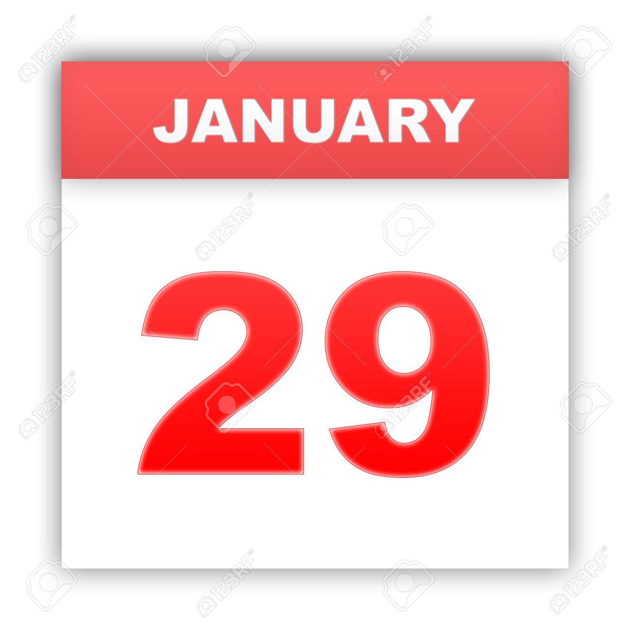 29 Janvier Journée Sur Le Calendrier. 3d Banque D'Images et Photos Libres De Droits. Image 39318274