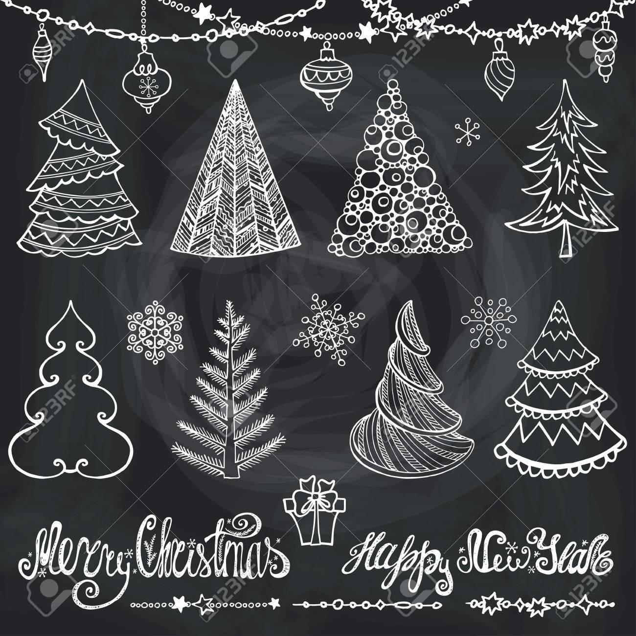 クリスマス ツリーのボール レタリング のイラスト素材 ベクタ Image