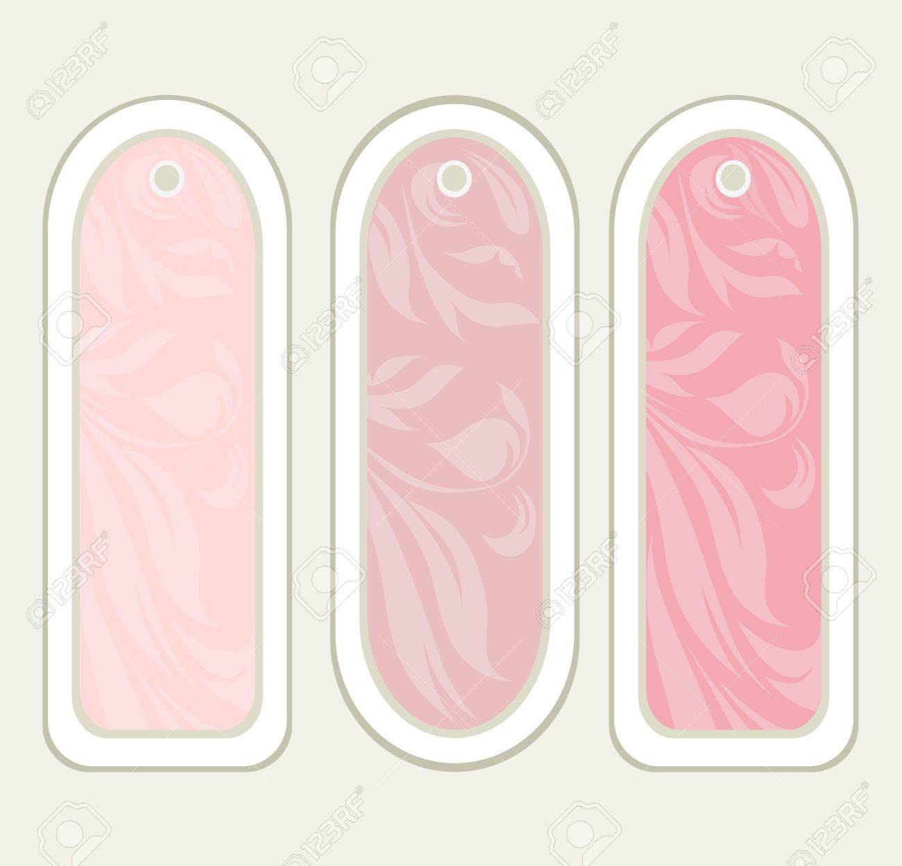 vintage pink tags new year brochure banner border wallpaper