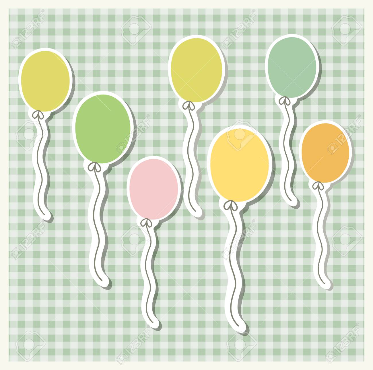 vintage colorful scrap booking template for kid party invitation