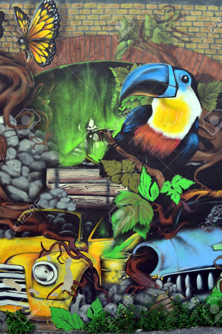 ストリート地区イタリア美術とローマ Casilina の落書き の写真素材 画像素材 Image