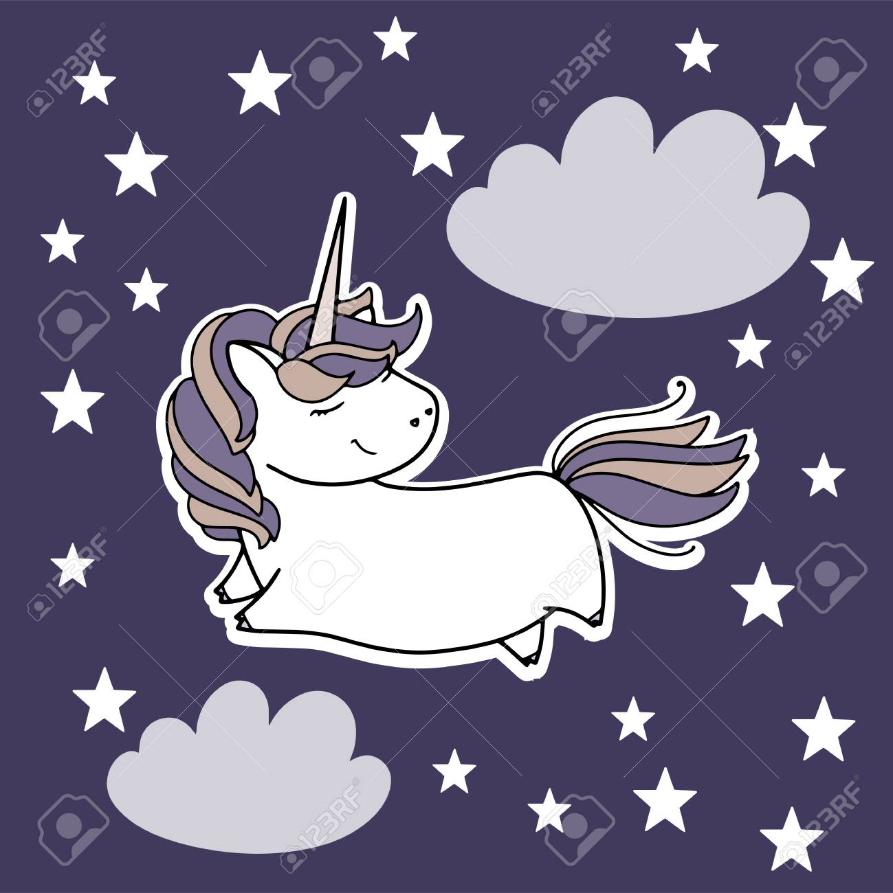 空にユニコーンかわいいベクトルイラスト カードとシャツのデザイン のイラスト素材 ベクタ Image 空にユニコーンかわいいベクトルイラスト カードとシャツのデザイン のイラスト素材 ベクタ Image
