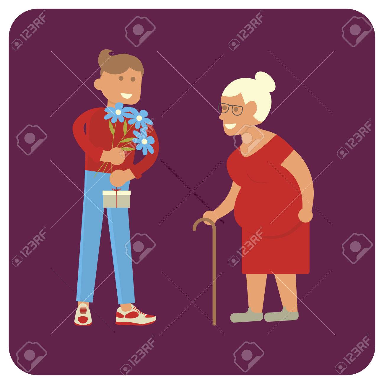 Alte frau junger mann