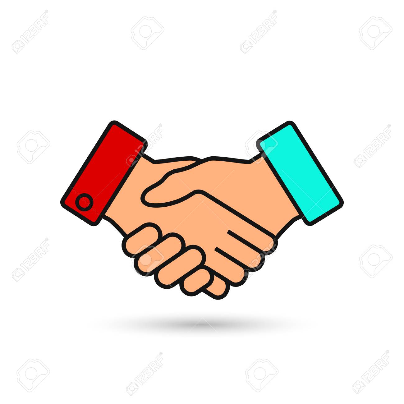Handedruckgeschafts Vektorillustration Symbol Des Erfolgsabkommens Gluckliche Partnerschaft Und Mehr Lizenzfrei Nutzbare Vektorgrafiken Clip Arts Illustrationen Image 78678010