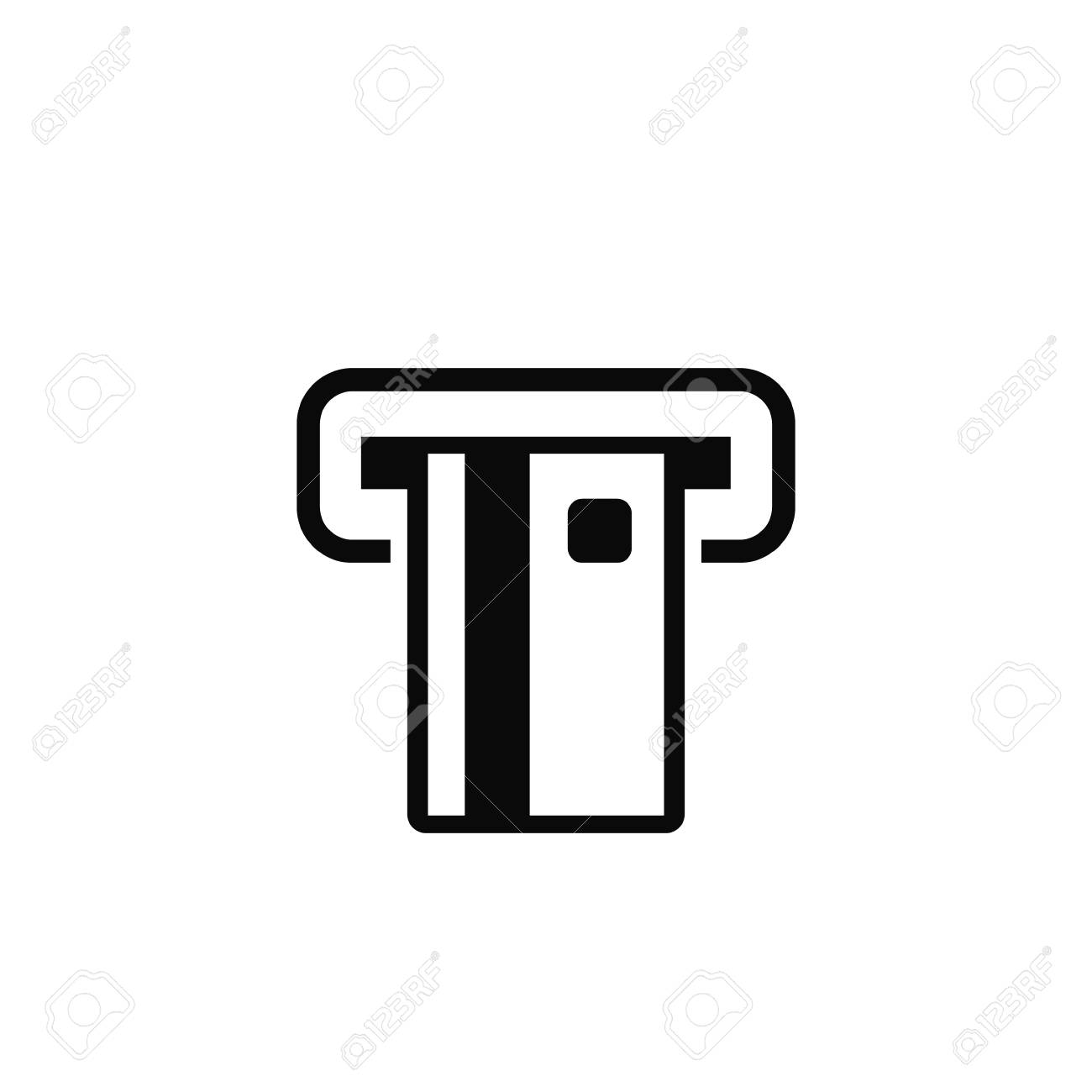 insert credit card icon in atm icon shopping sign bank atm insert card