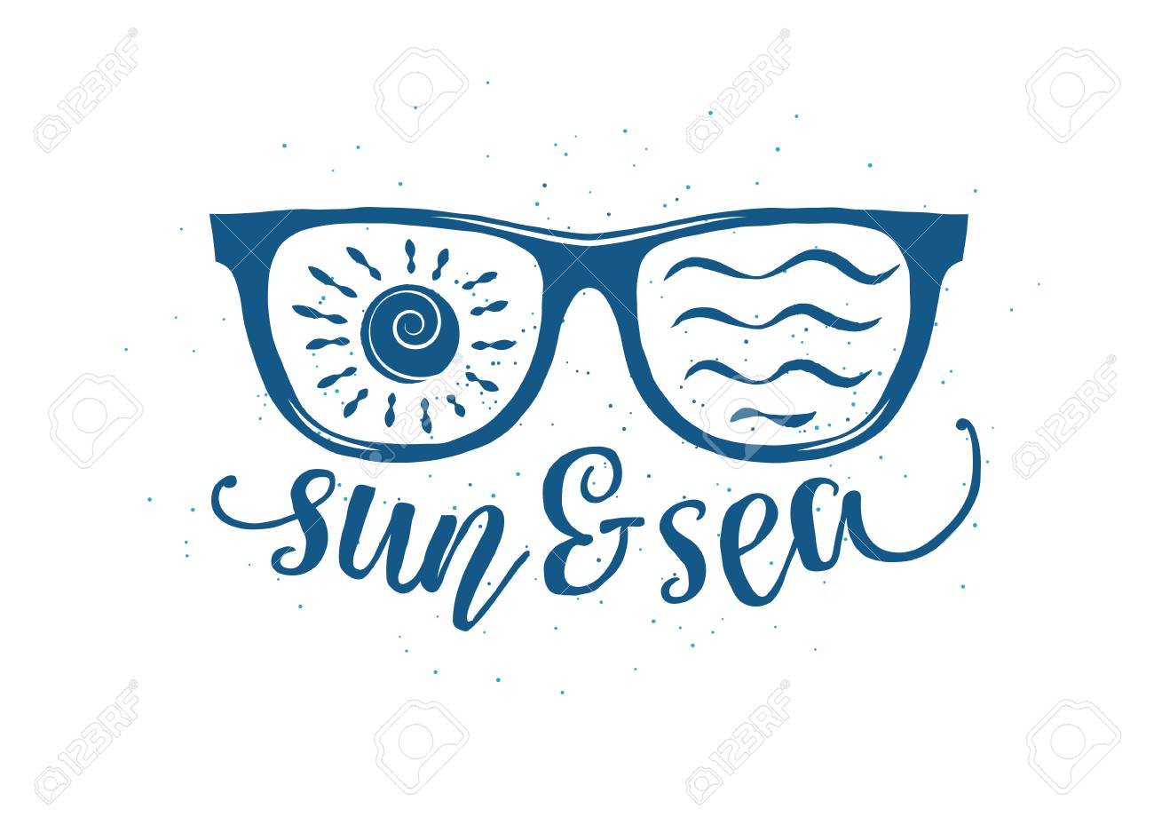 Dans De Soleil Vintage Rétro Citation Style Le D'été Avec Lunettes b6v7gyIYf