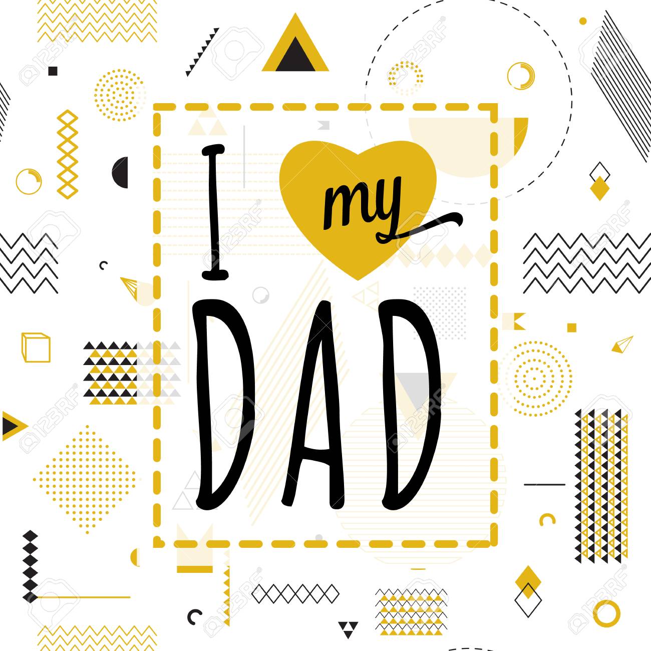 happy fathers day wishes design vector background on seamless