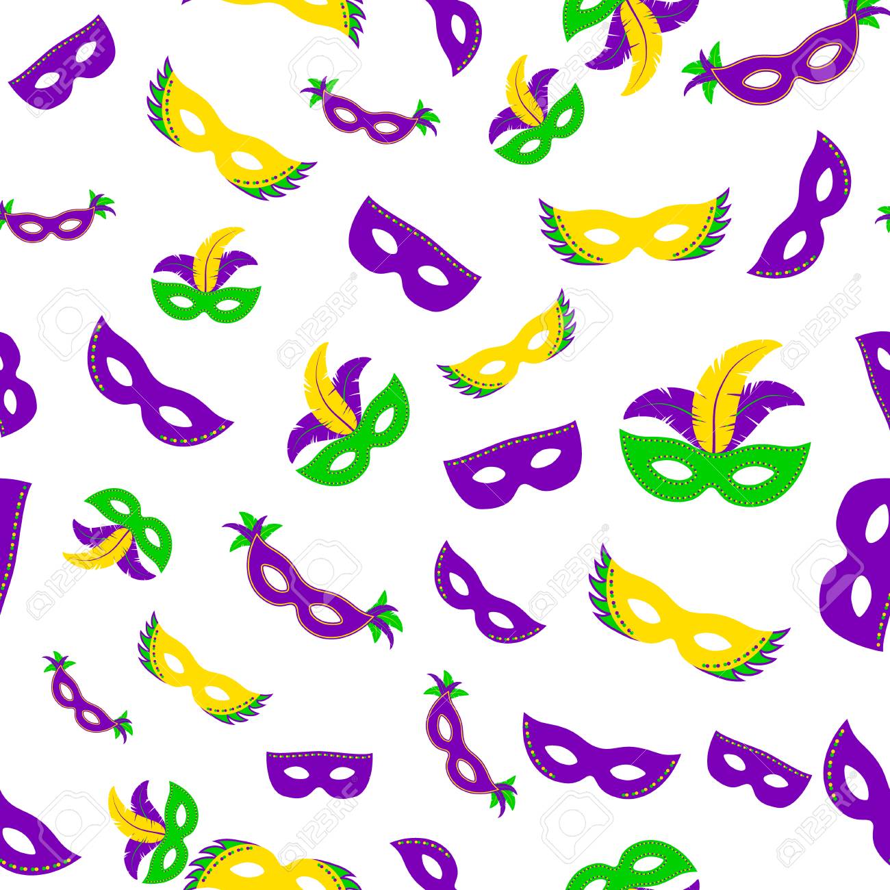 Ilustracao Do Vetor De Padrao De Desenho Animado Com A Mascara Colorida De Festa De Carnaval Fotos Retratos Imagenes Y Fotografia De Archivo Libres De Derecho Image 72850300