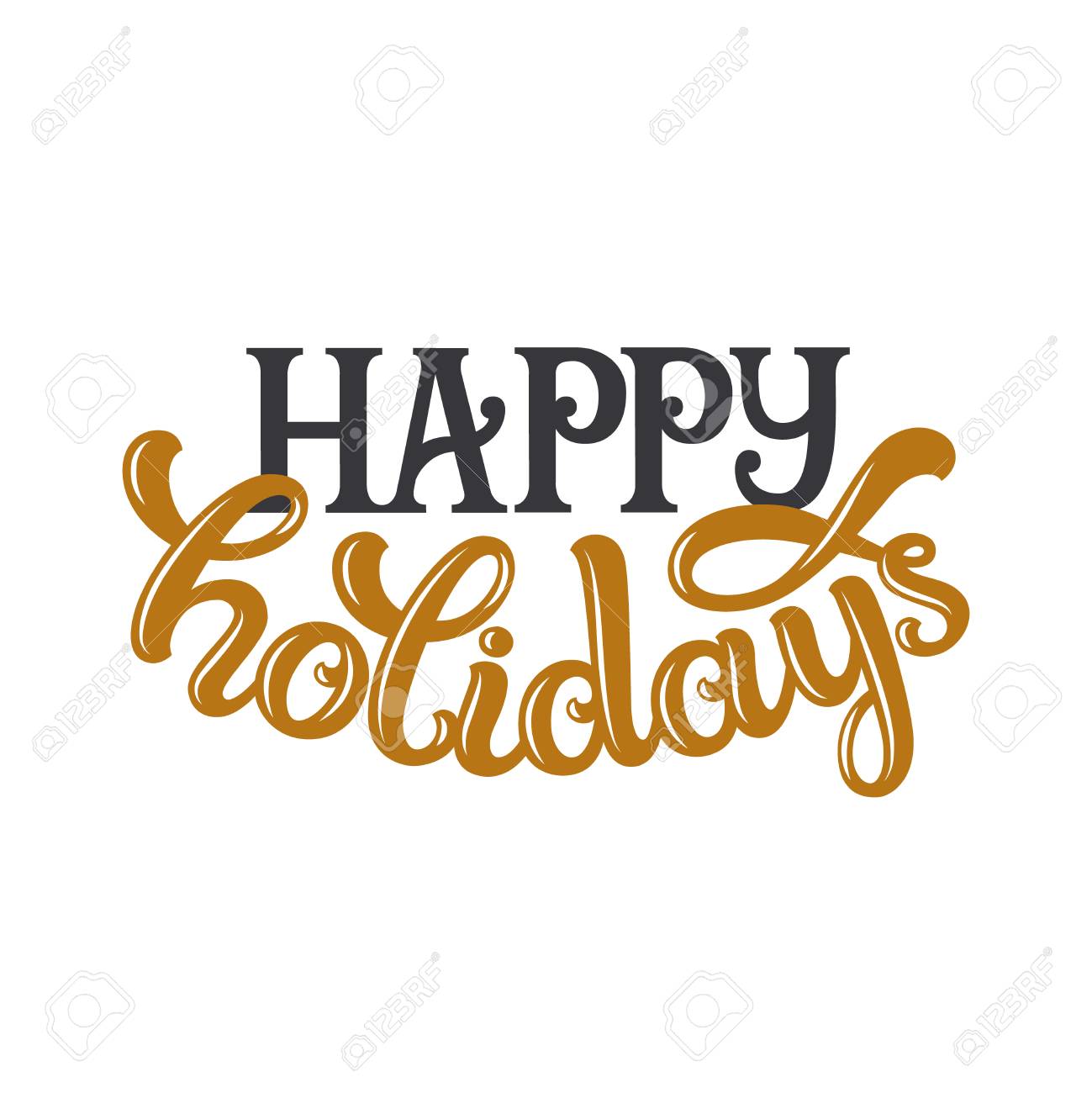 happy holidays white background