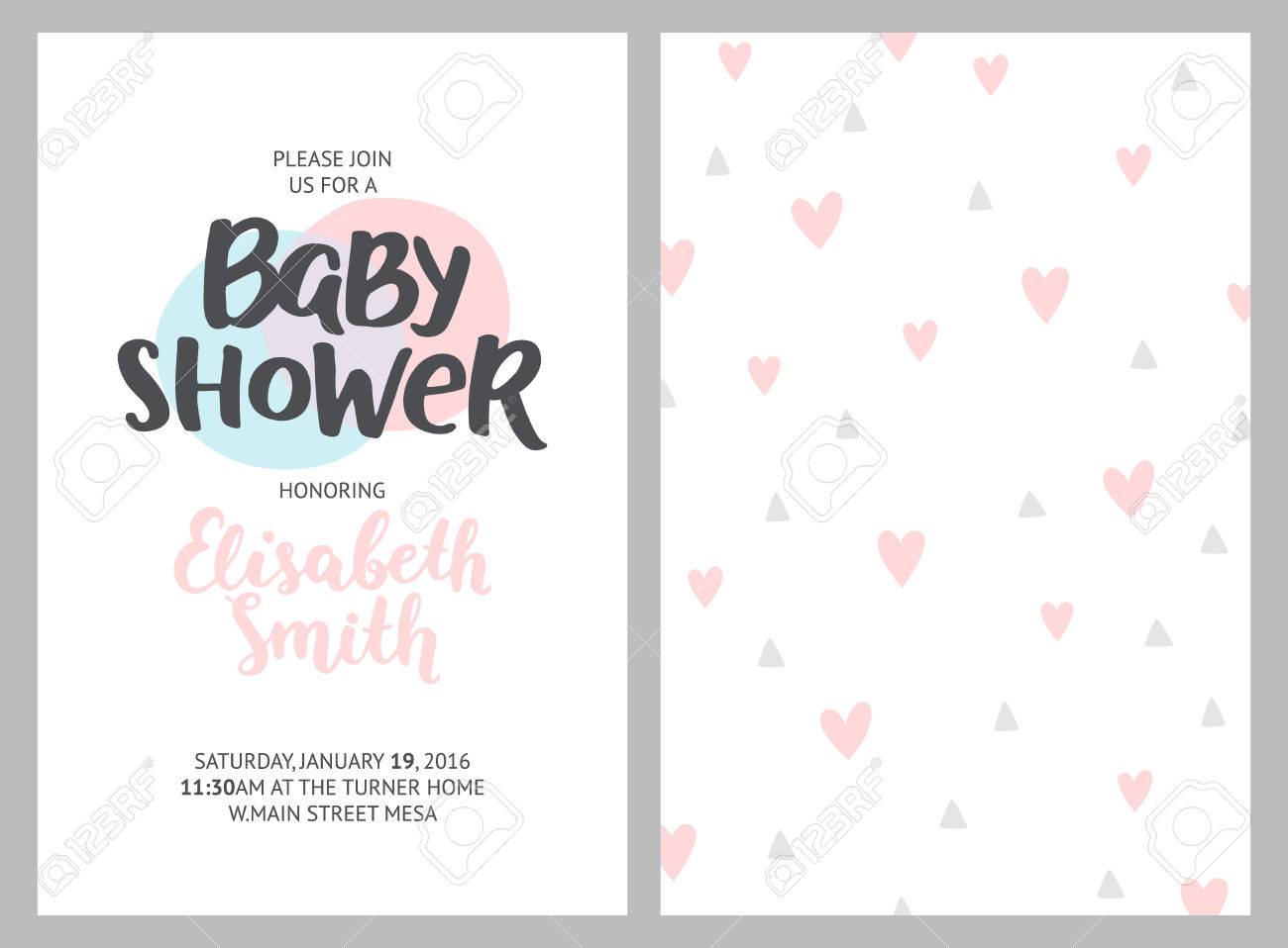 baby shower girl and boy invitations vector templates shower